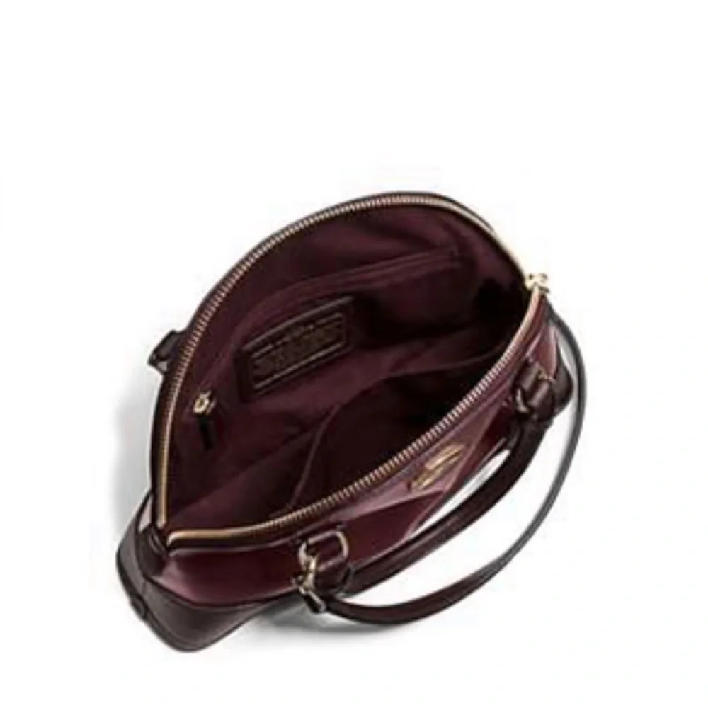 Coach OxBld Metallic Cherry MINI CORA DOME SATCHEL, NWT - Picture 2 of 6